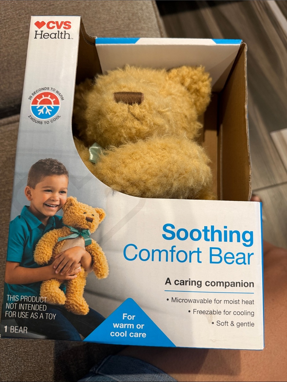 CVS Health Soothing Comfort Bear - Yellow Plush Heat & Cool Companion